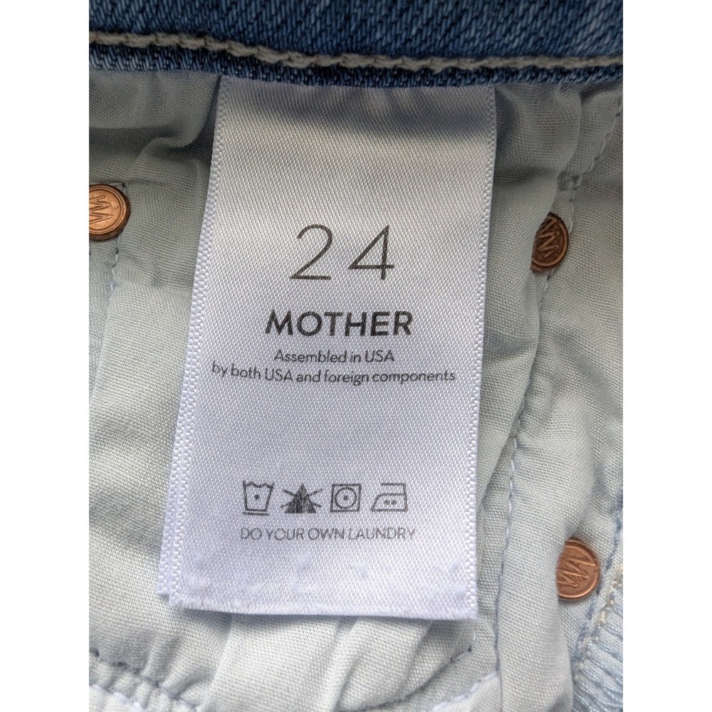 Mother Insider Crop Step Fray Jeans Womens Size 24 Light Blue Limited Edition - Picture 6 of 12